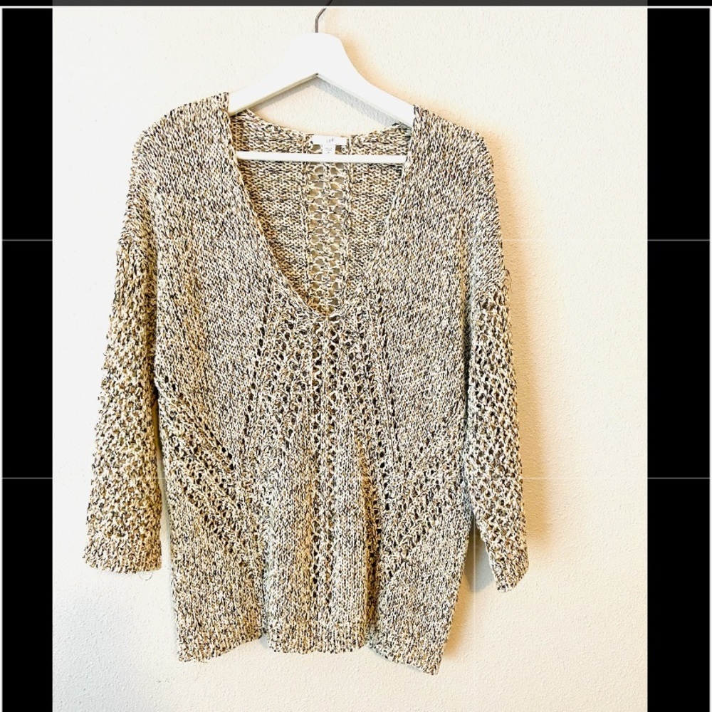 J.Jill Knit Neutral Colors Sweater size Medium